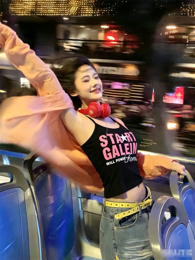 아메리칸 거리 핫걸 캐미솔 여름 패션 외출용 인사이드 가져 가라. 나만의 것을 가져와 라. 가슴 패드 캐주얼 슬림해 보이는 맨위 상세 이미지 25