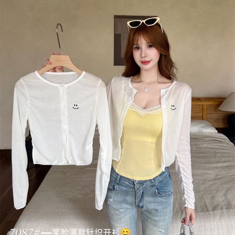힘 공장 순수한 욕망 얇은 스타일 2026 년 이른 가을 새로운 패션 착용 가져 가라. 오픈 가디건 외부 가져 가라. 얇고 가벼운 재킷 에어컨 셔츠 이미지 4