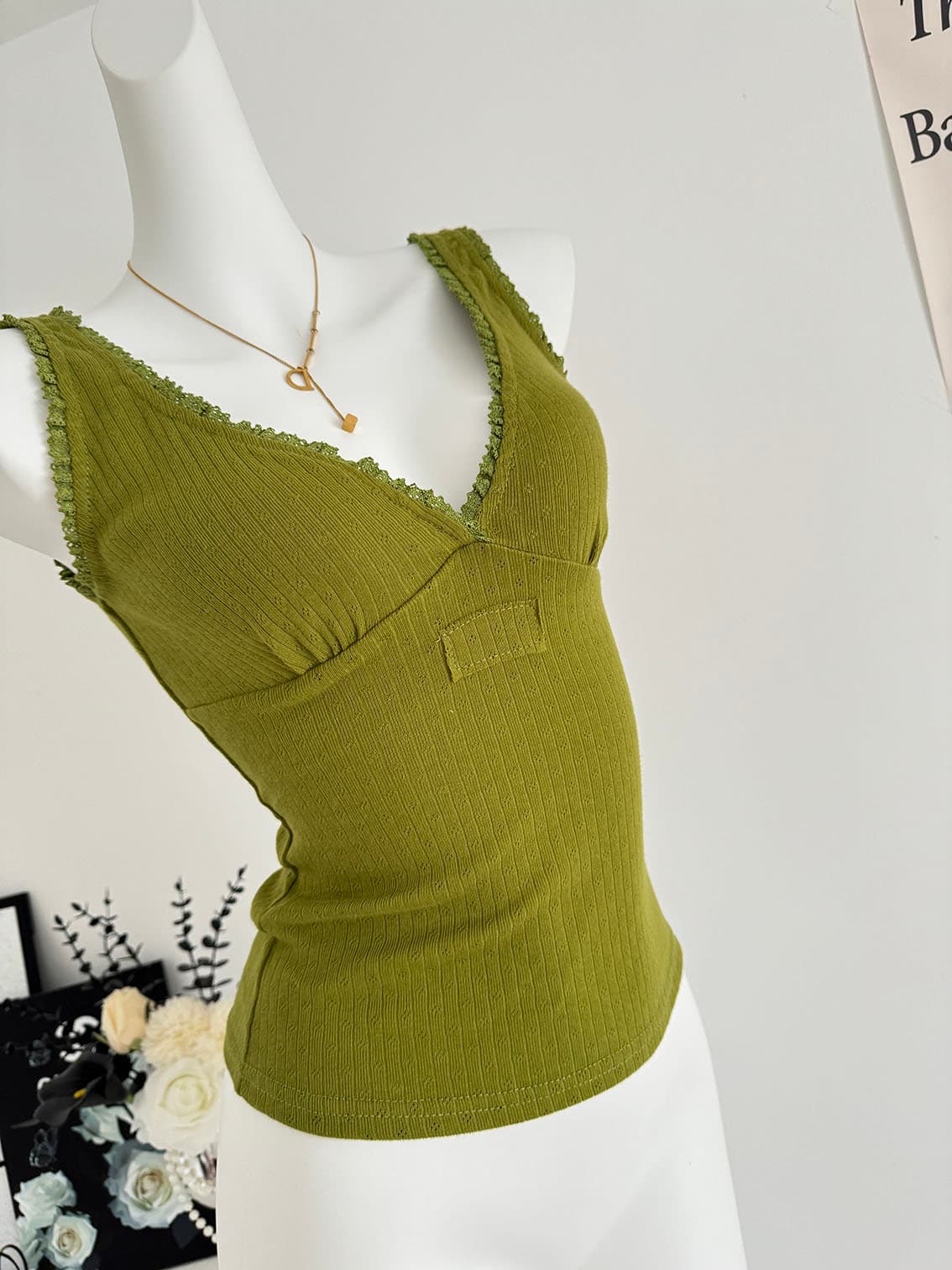 jmshop miu 부서 교과서 자카드 구덩이 기사 V넥 니트 미니 스커트 여성 순수한 욕망 섹시함 레이스 캐미솔 상세 이미지 36