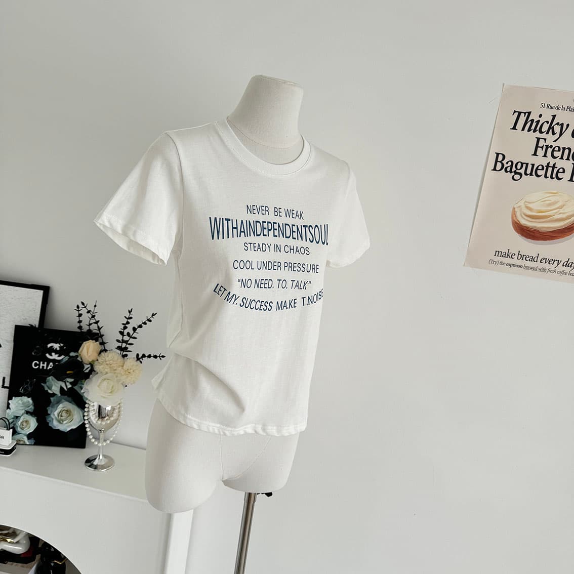 지구 Ouyang 주요 추진력 ig 장기 지배 더블 버전 전후 둘 착용 vtg 아메리칸 알파벳 프린트 반팔 티셔츠 상세 이미지 1