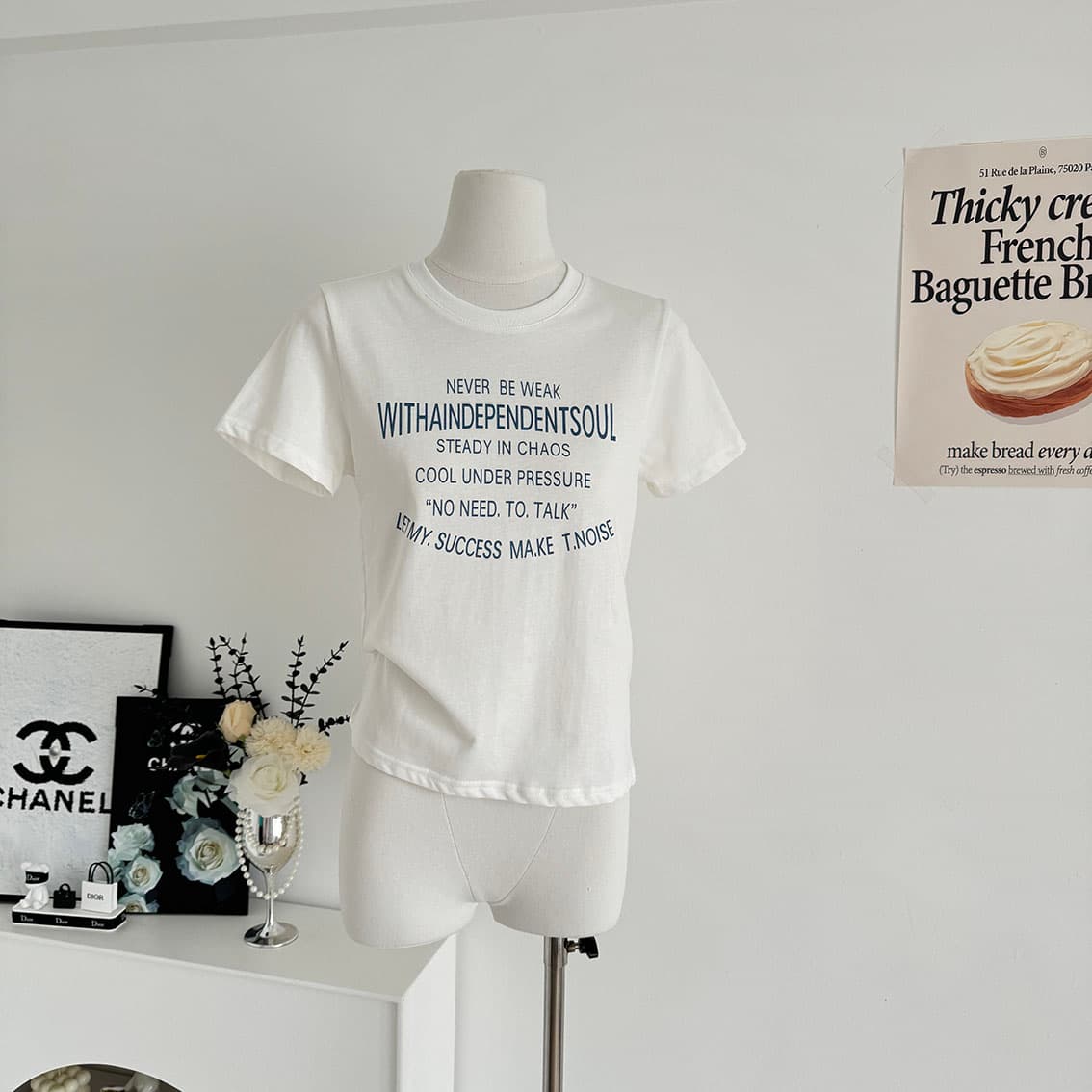 지구 Ouyang 주요 추진력 ig 장기 지배 더블 버전 전후 둘 착용 vtg 아메리칸 알파벳 프린트 반팔 티셔츠 상세 이미지 9