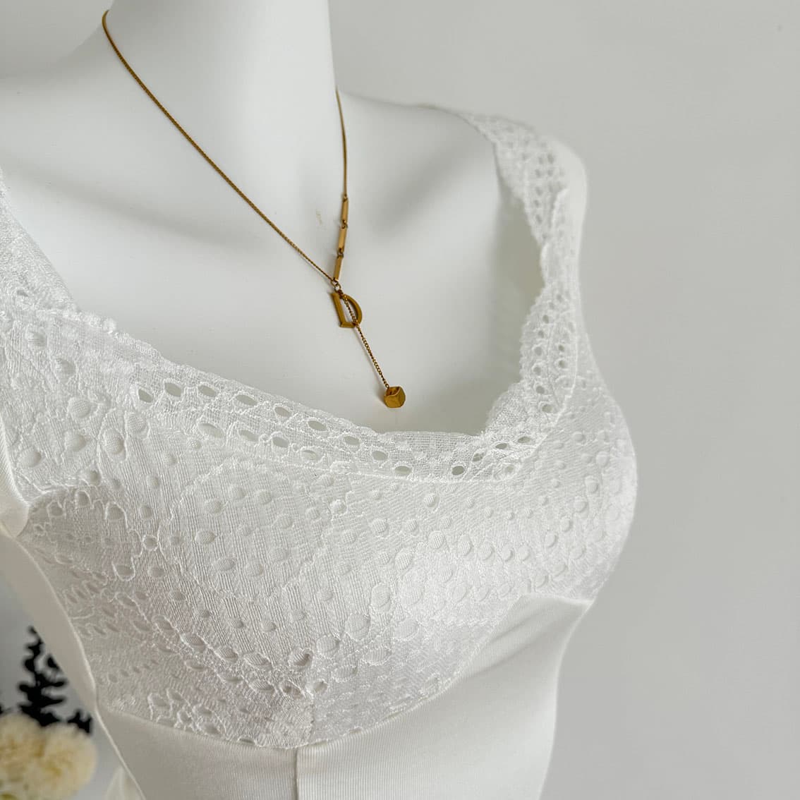 토마토 남자 백조 뮤즈 chao 슬림해 보이는 주간 실크 양모 광장 칼라 긴팔 티셔츠 여성 홀로우 아웃 레이스 신축성 맨위 이미지 3