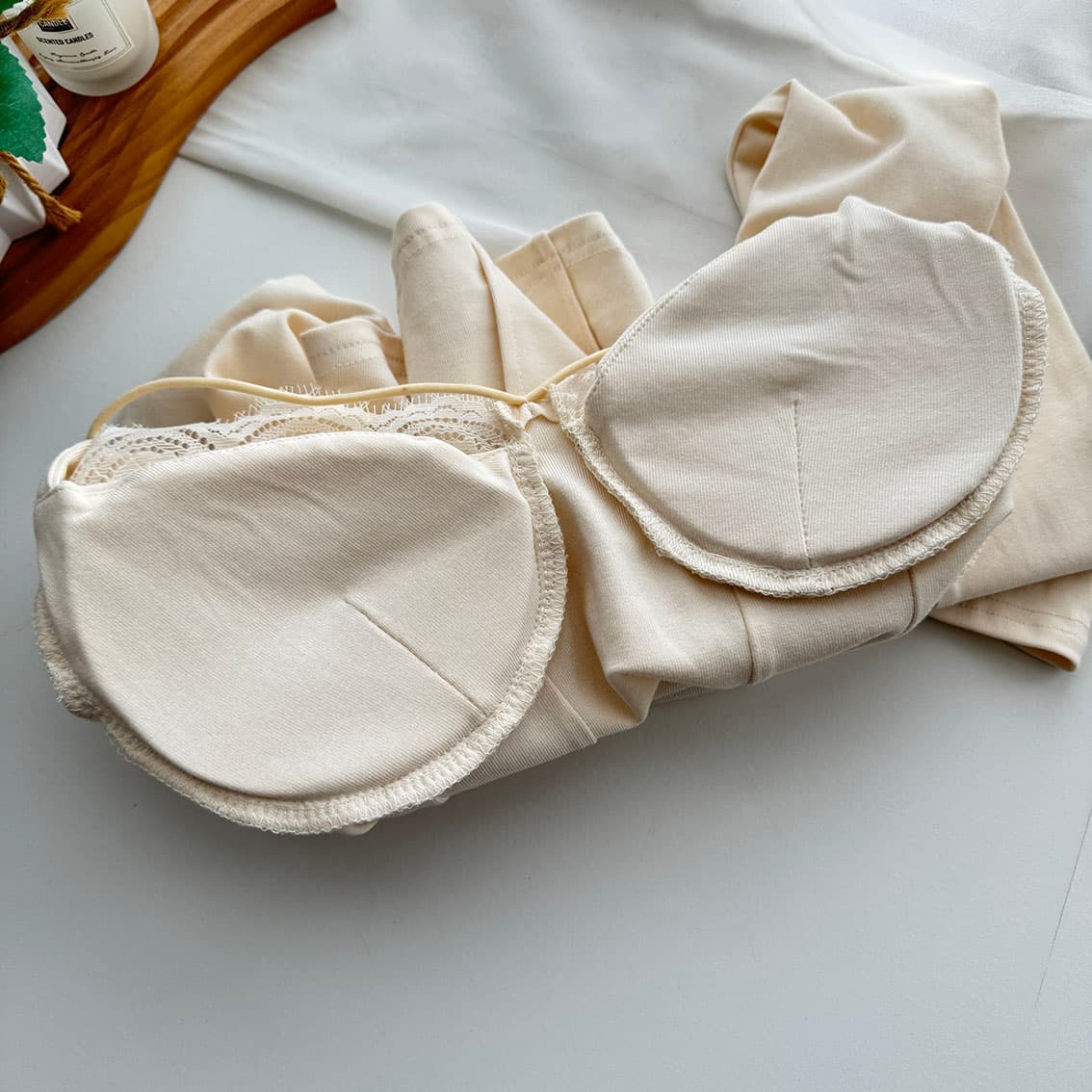 화이트 워터 여성 분위기 레이스 세트 그룹 계단식 망사 기본 셔츠 여성 벨트 가슴 패드 슬립 순수한 욕망 분위기 센스 맨위 상세 이미지 11