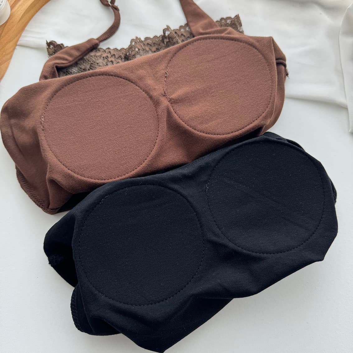 jmshop 바람둥이 느슨함 부서 주간 실크 양모 긴팔 티셔츠 레이스 레이스 행침 목 슬립 캐주얼 바지 세트 상세 이미지 20