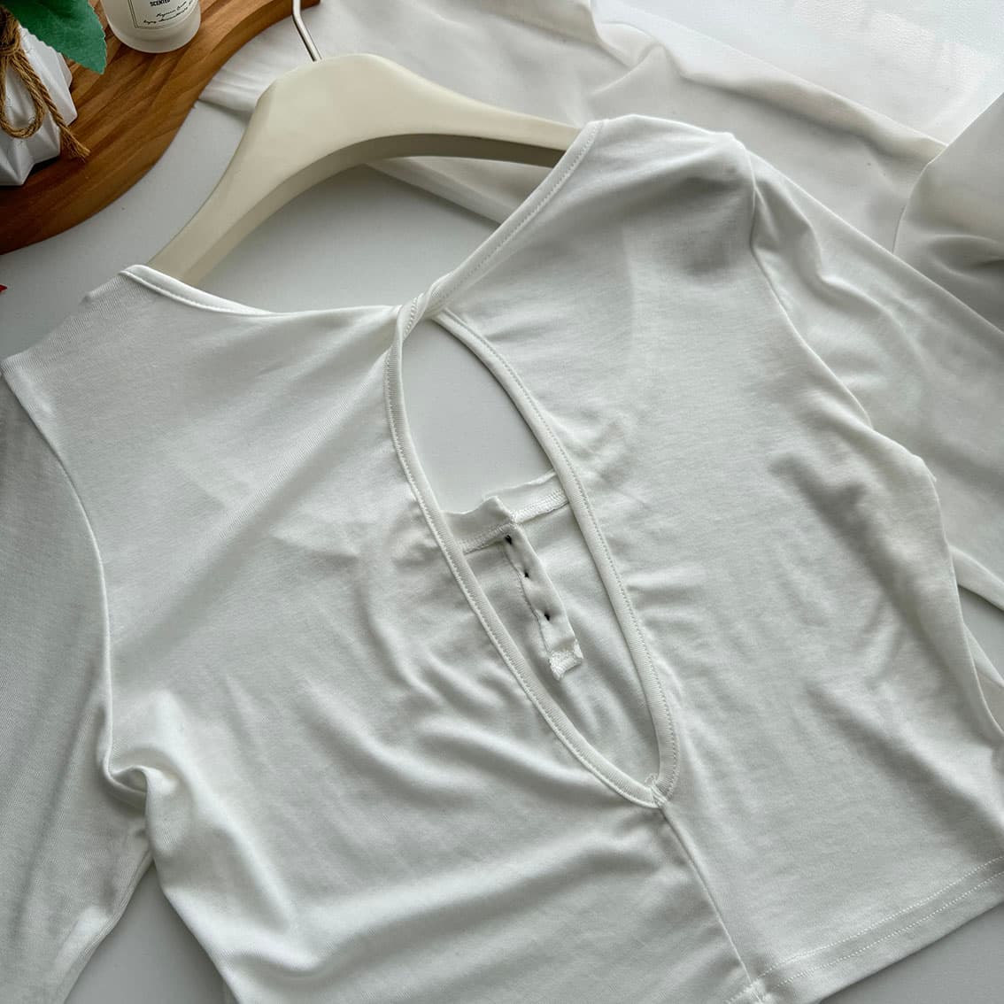 jmshop 바람둥이 느슨함 부서 주간 실크 양모 긴팔 티셔츠 레이스 레이스 행침 목 슬립 캐주얼 바지 세트 상세 이미지 30