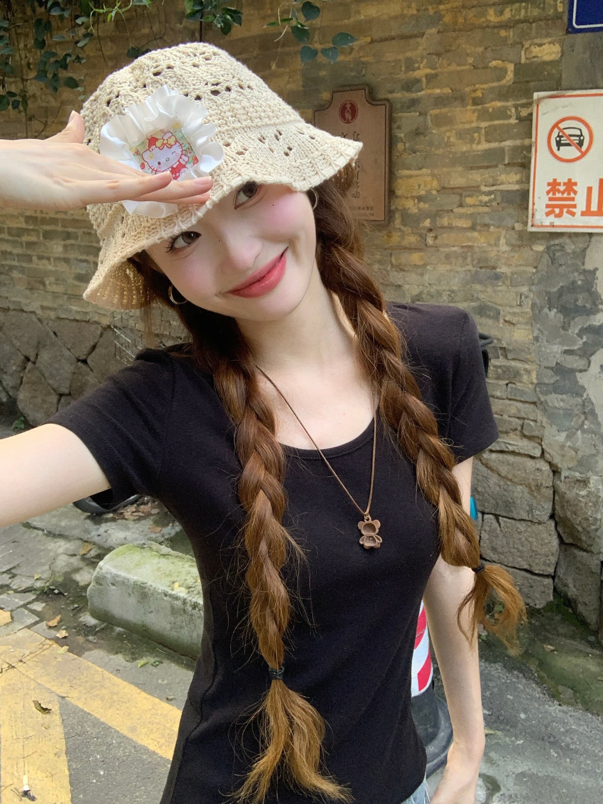대나무 마디 양모 u 칼라 긍정적 인 어깨 반팔 티셔츠 여성 여름 몸매 가꾸기 슬림해 보이는 핫걸 패션 다용도 단색 빅 사이즈 맨위 상세 이미지 27