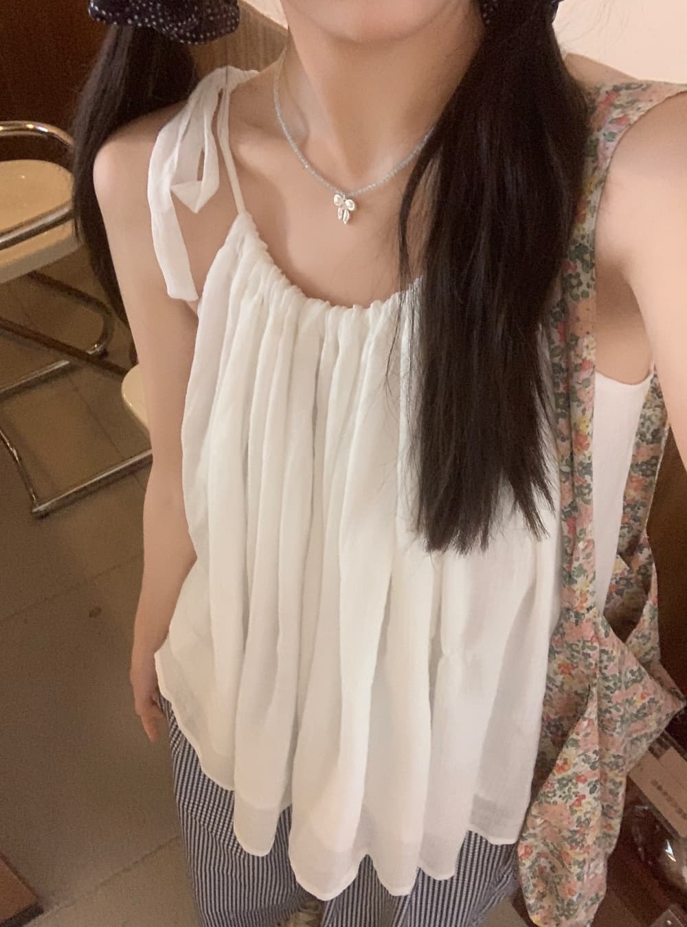 실사 한 부서 여름 화이트 요정 요정 스트랩 슬립 부드러운 찹쌀 달콤함 소녀 민소매 맨위 여성 상세 이미지 4