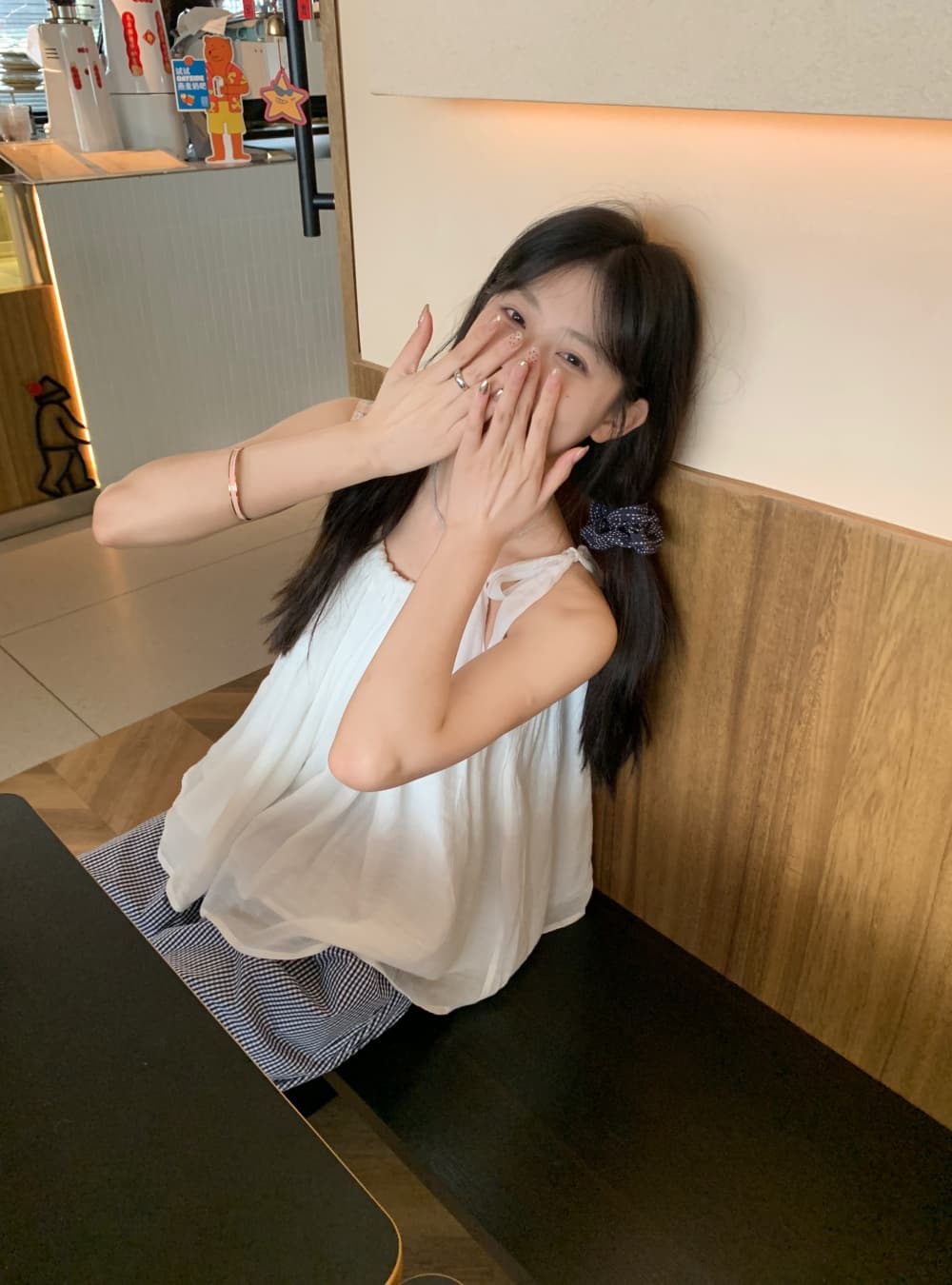 실사 한 부서 여름 화이트 요정 요정 스트랩 슬립 부드러운 찹쌀 달콤함 소녀 민소매 맨위 여성 상세 이미지 6