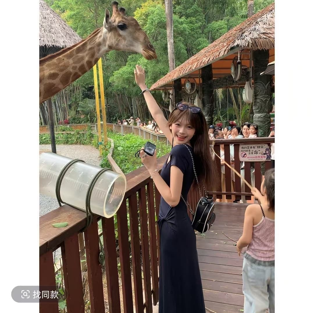 케이크를 잘라 직접 만든 부드러운 반점 작은 아이들 봄 여름 품격 디자인 센스 드레스 슬림해 보이는 비틀림 디자인 이미지 4