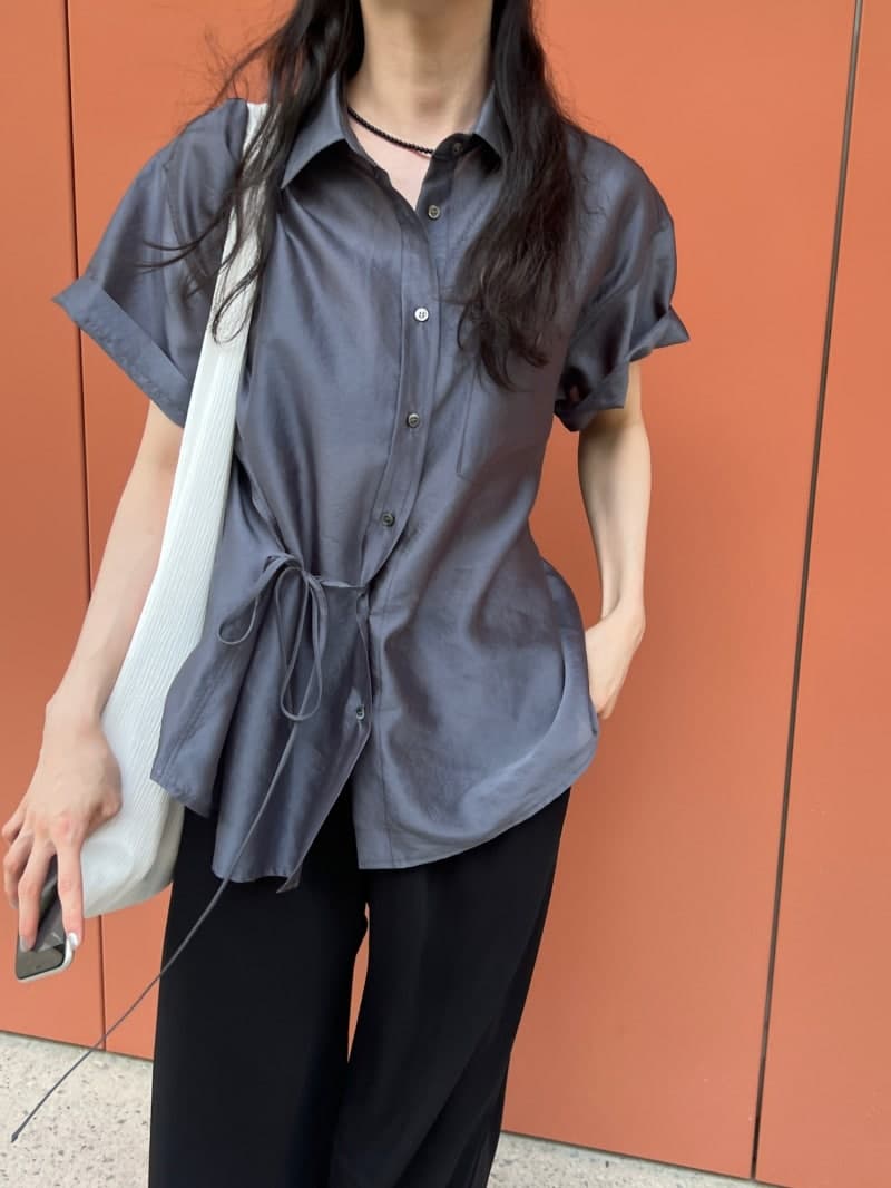 한국 스타일 패션 일반 반팔 출퇴근 셔츠 상세 이미지 23