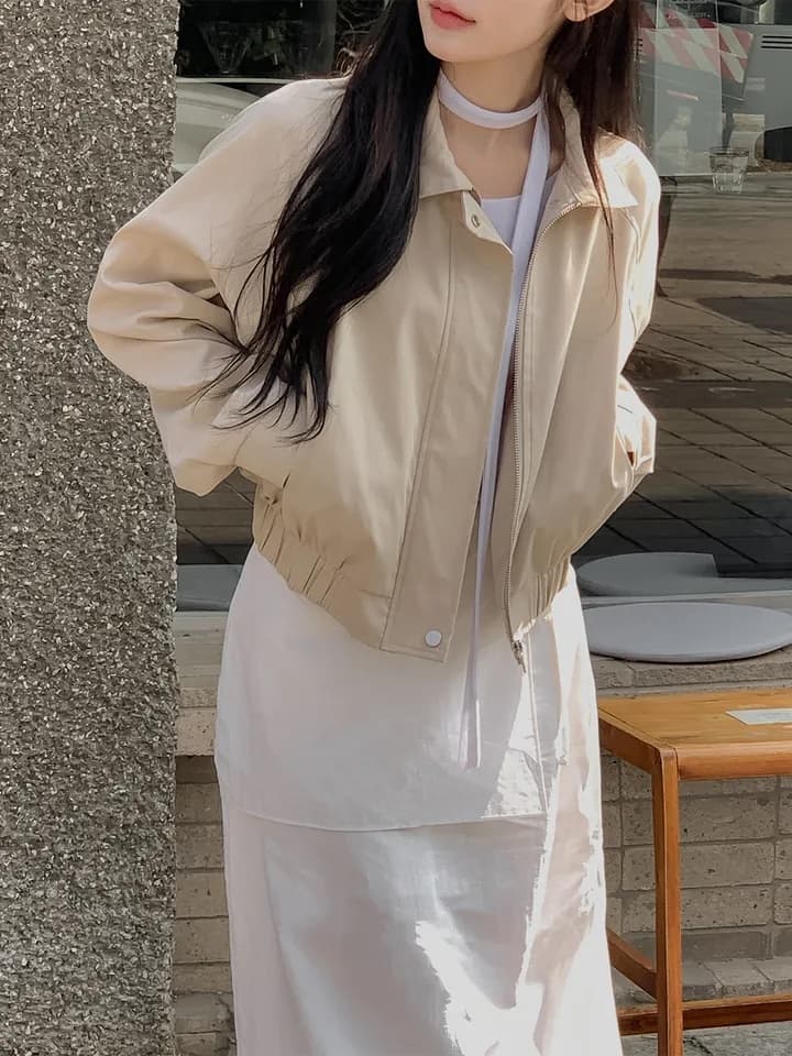 미니멀리즘 다용도 끈 트임 반신 스커트 상세 이미지 13