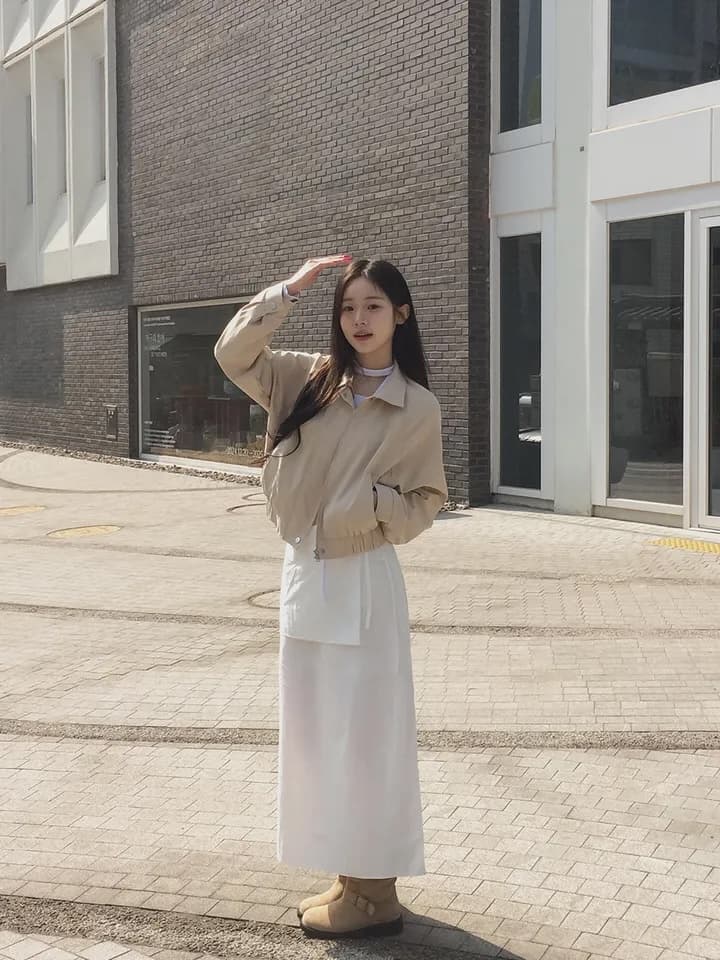 미니멀리즘 다용도 끈 트임 반신 스커트 상세 이미지 15