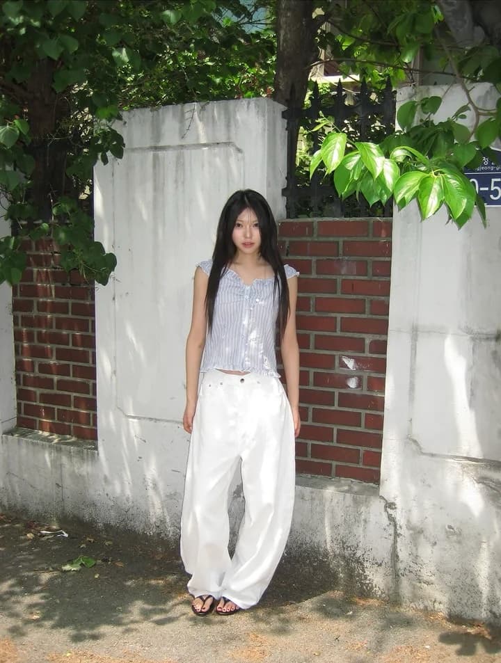부드러운 스트라이프 목이버섯 레이스 몸매 가꾸기 셔츠 상세 이미지 4