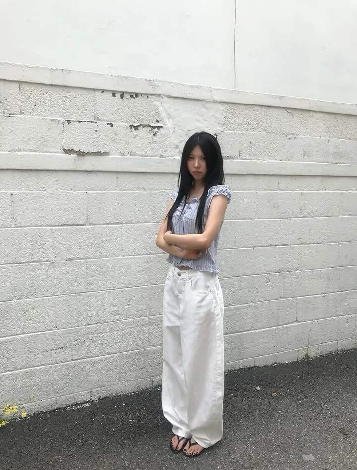 부드러운 스트라이프 목이버섯 레이스 몸매 가꾸기 셔츠 상세 이미지 10
