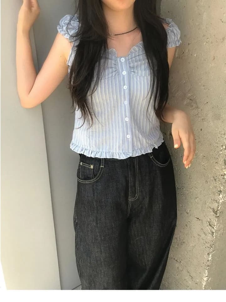 Pleat 측면 스트라이프 수 있습니다. 오프숄더 둘 착용 섹시함 슬립 셔츠