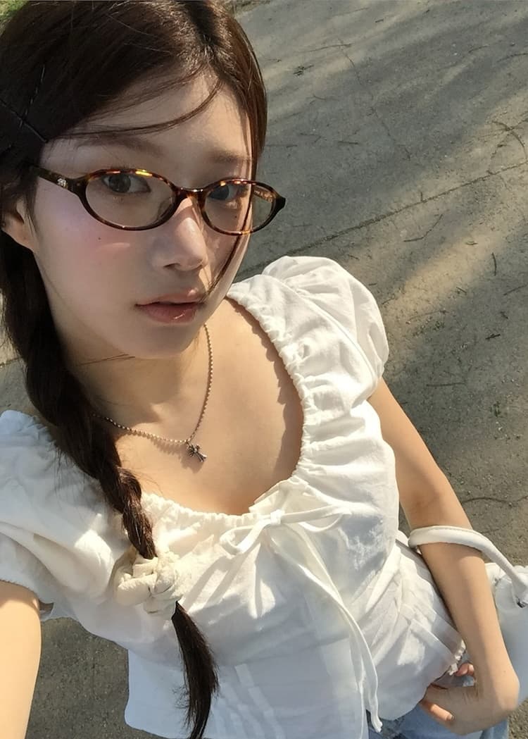 chic 한국 스타일 라운드 넥 펌프 로프 허리 수축 품격 다용도 셔츠 상세 이미지 37