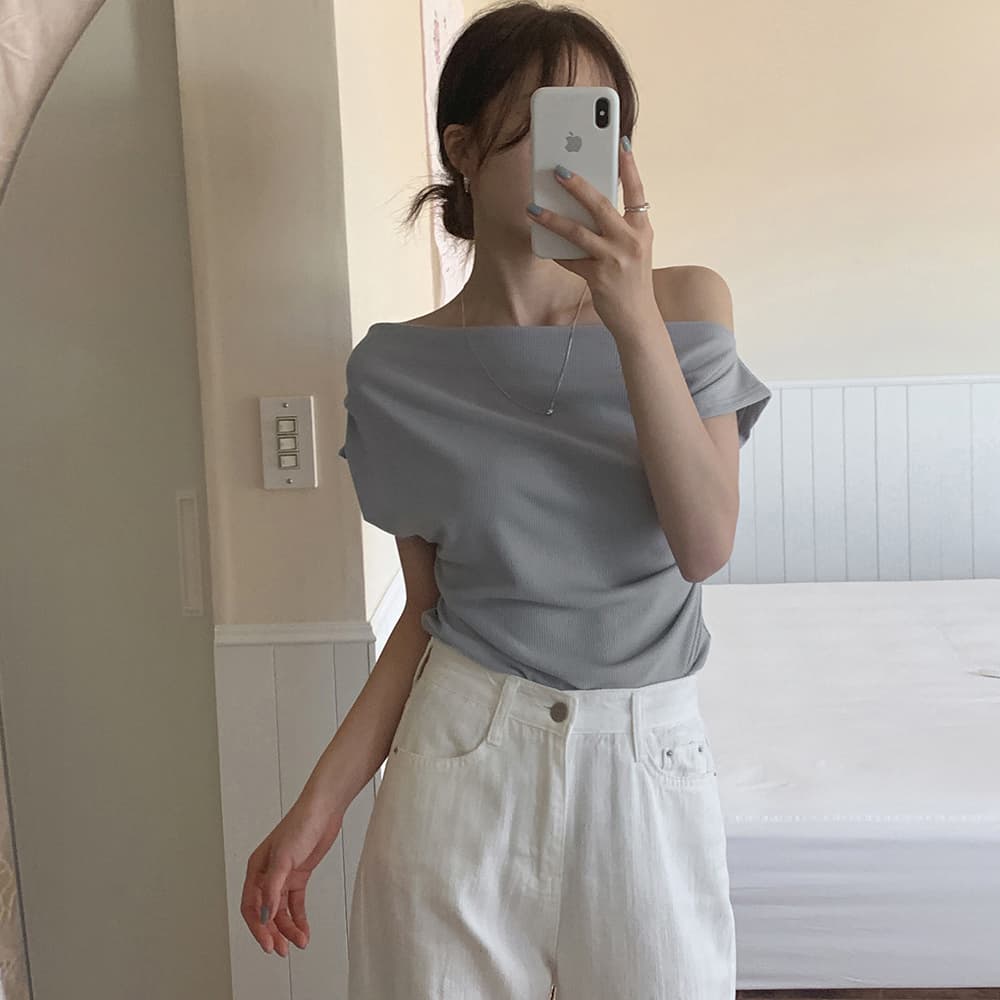 여름 오프숄더 반팔 티셔츠 상세 이미지 17