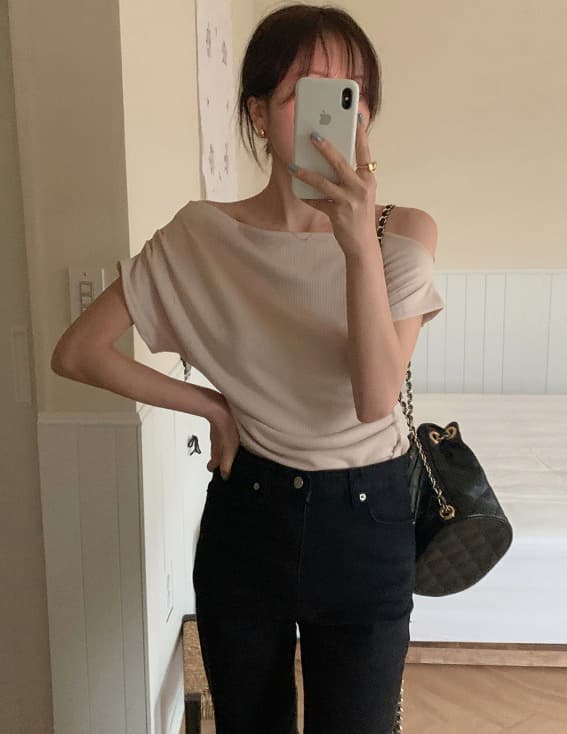 여름 오프숄더 반팔 티셔츠 상세 이미지 48