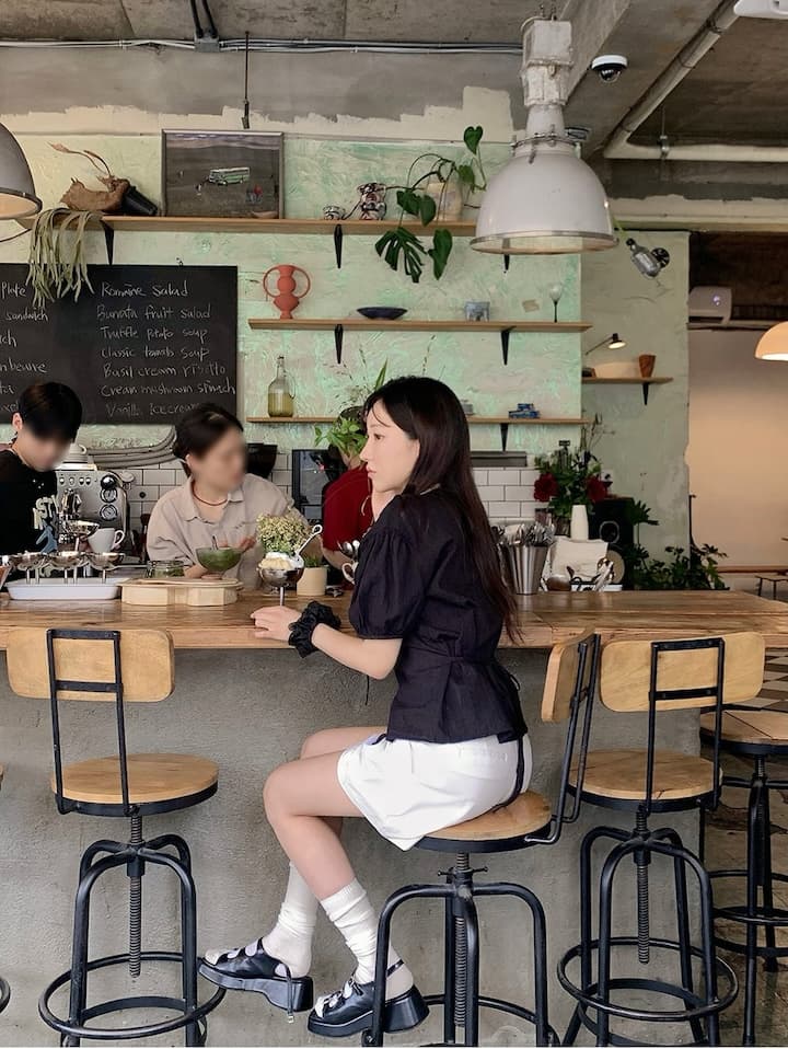 여름 새로운 디자인 센스 나비 매듭 허리 수축 셔츠 상세 이미지 28