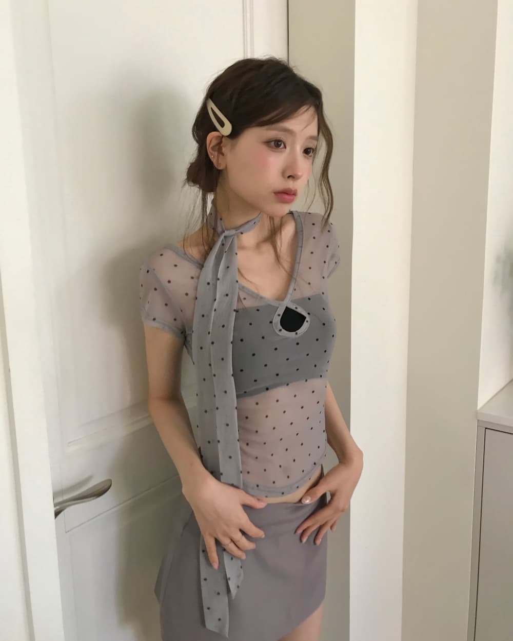섹시함 몸매 가꾸기 타이트 스커트 미니 스커트 반신 스커트 치마바지 상세 이미지 34