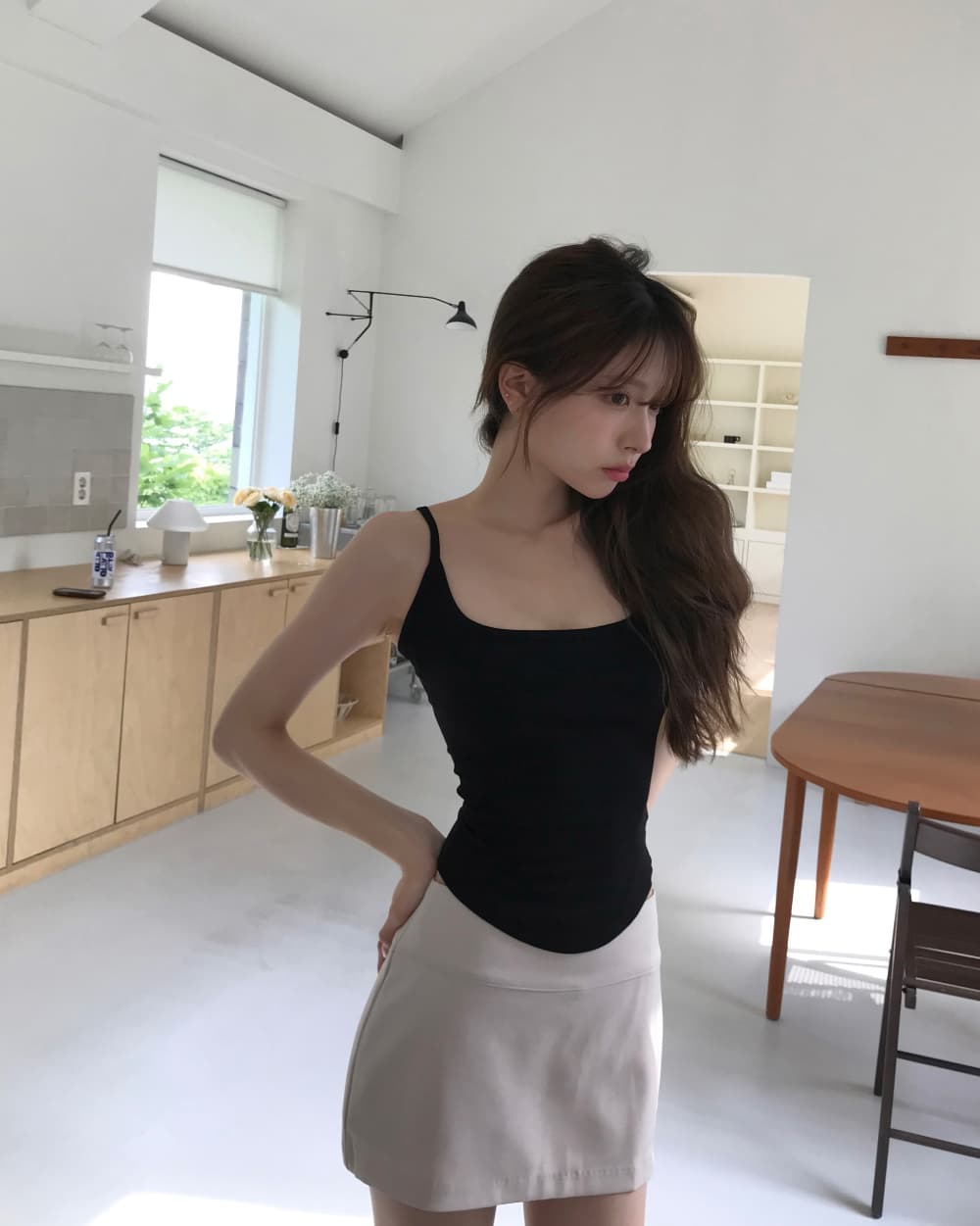 섹시함 몸매 가꾸기 타이트 스커트 미니 스커트 반신 스커트 치마바지 상세 이미지 42