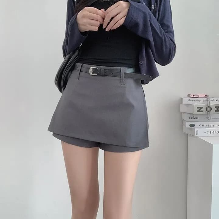 하이웨이스트 안전 바지 반바지 치마바지 경기 벨트 상세 이미지 45