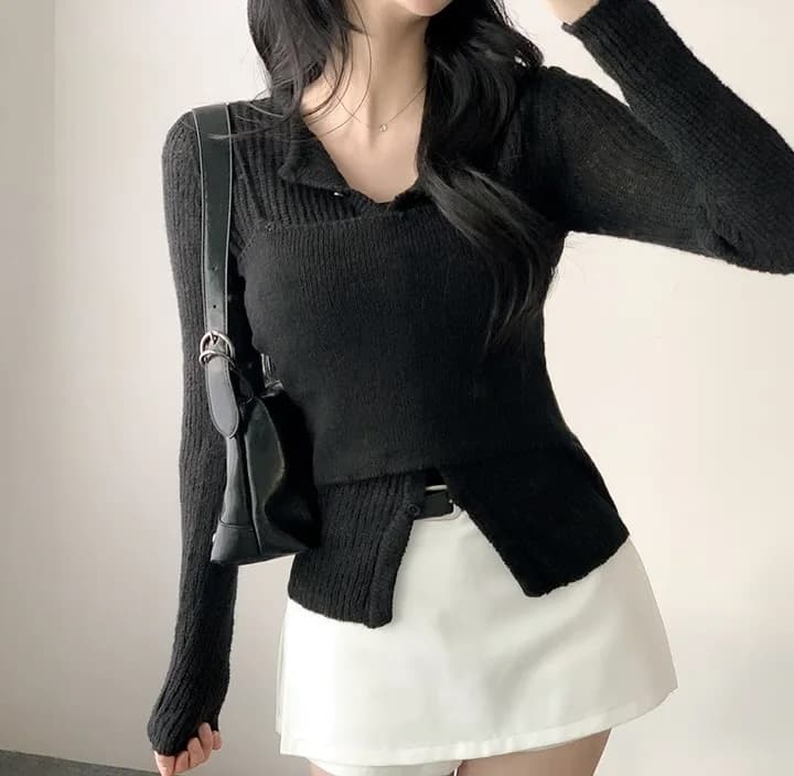 정장 반신 치마바지 하이웨이스트 안전 반바지 한 마디 타이트 스커트 짧은 치마바지 경기 벨트 상세 이미지 8