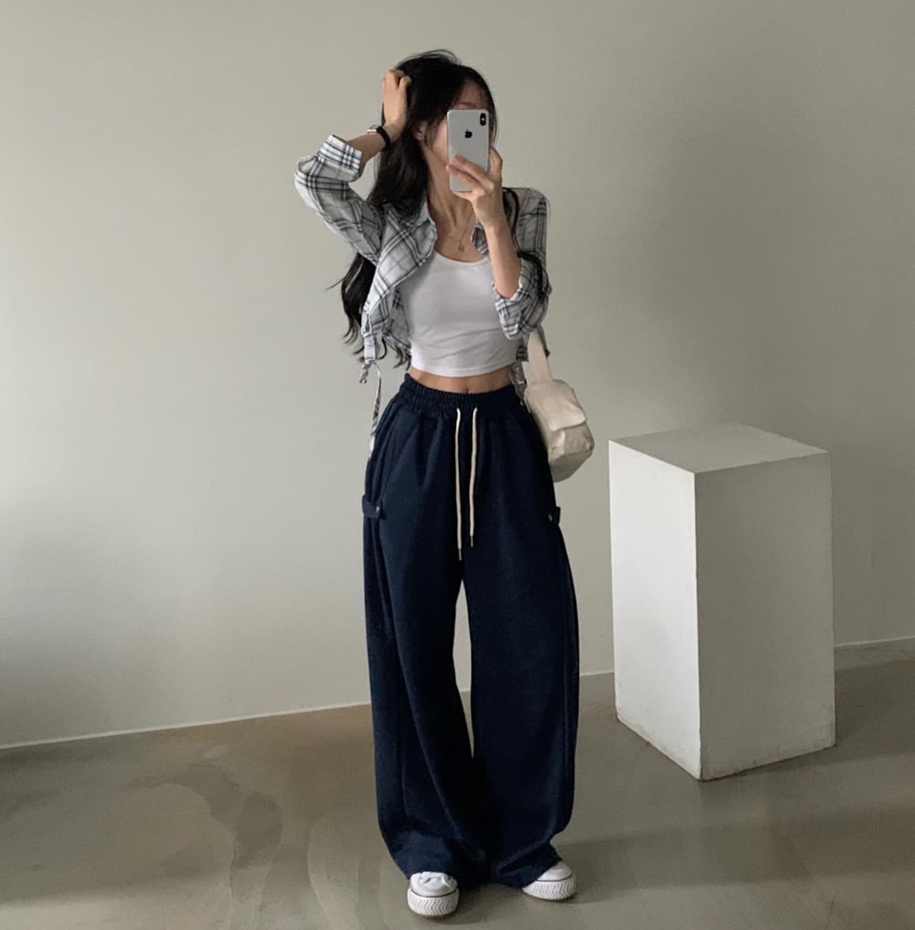 한국 chic 작은 대중 비스듬한 버클 디자인 센스 허리밴드 다용도 출퇴근 웨이 바지 캐주얼 긴 바지 상세 이미지 35