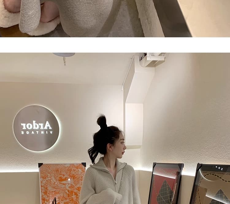 가을 겨울철 고급 센스 부드러운 찹쌀 중간 길이 스트레이트 타이트 스커트 하이웨이스트 한 마디 양모 니트 반신 스커트 여성 상세 이미지 31