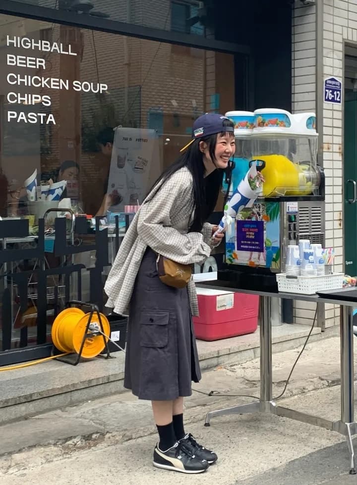 주름 장식 센스 체크무늬 긴팔 polo 여성 셔츠 느긋한 루즈핏 재킷 셔츠 상세 이미지 31