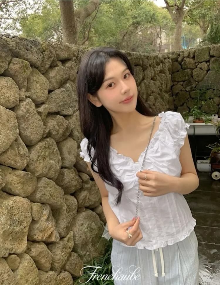 스트라이프 레트로 출퇴근 느긋한 바람 레이스업 캐주얼 바지 상세 이미지 15