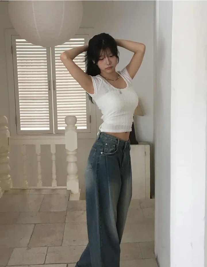 뒤로 더블 레이스업 요추 배 섹시함 맨위 상세 이미지 18