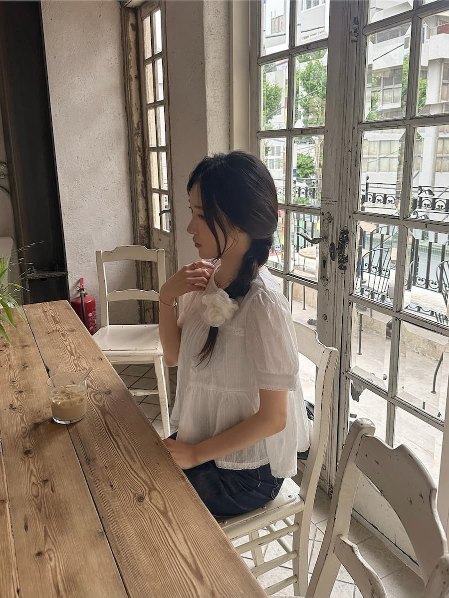 여름 새로운 레이스 레이스 라운드 넥 셔츠 맨위 이미지 2