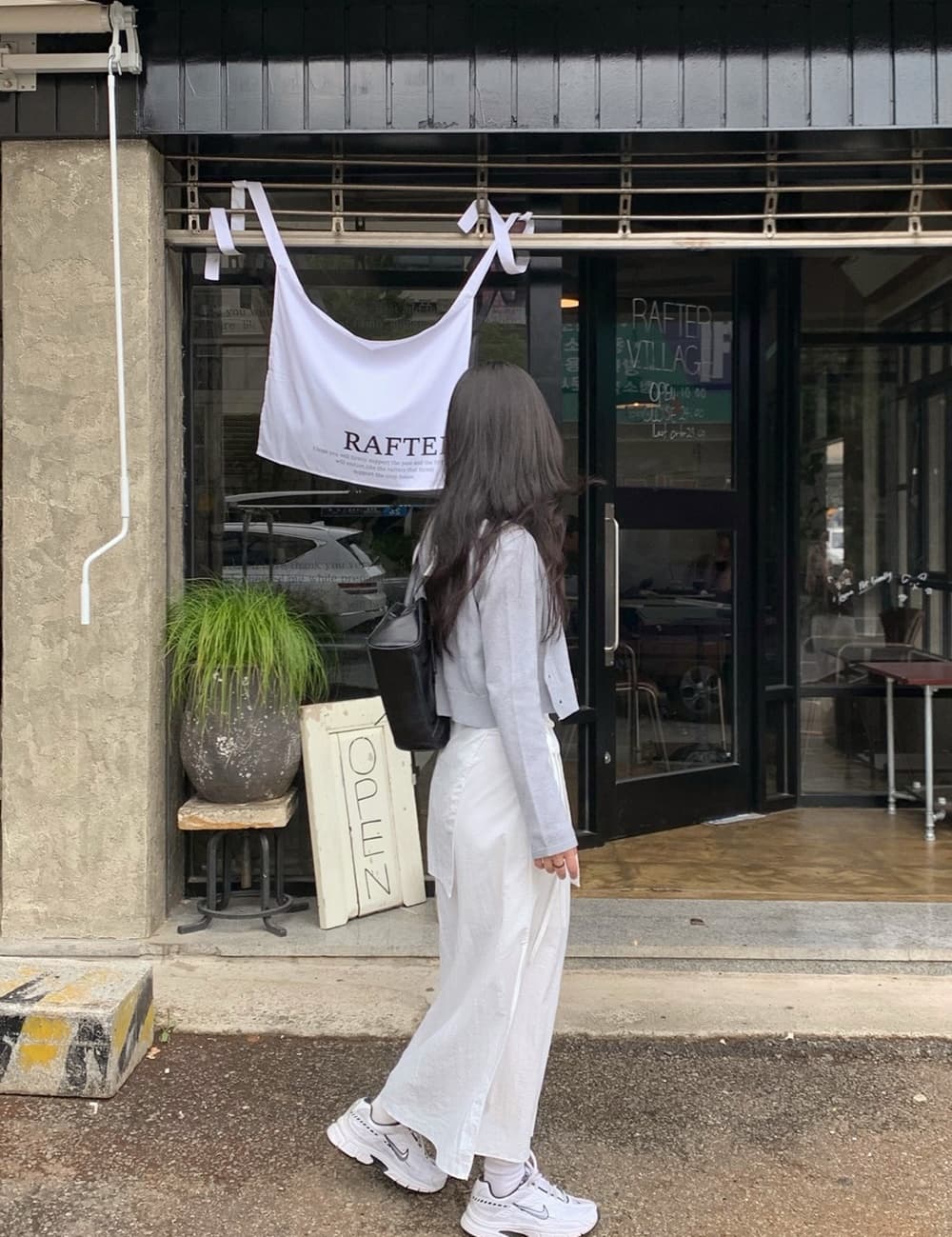 이른 가을 새로운 다용도 끈 트임 반신 스커트 상세 이미지 6