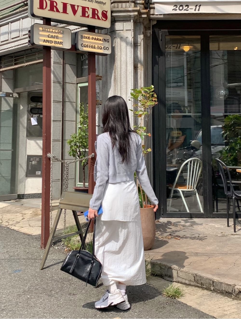 이른 가을 새로운 다용도 끈 트임 반신 스커트 상세 이미지 11