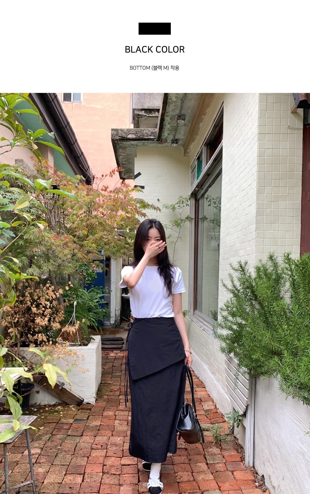 이른 가을 새로운 다용도 끈 트임 반신 스커트 상세 이미지 26