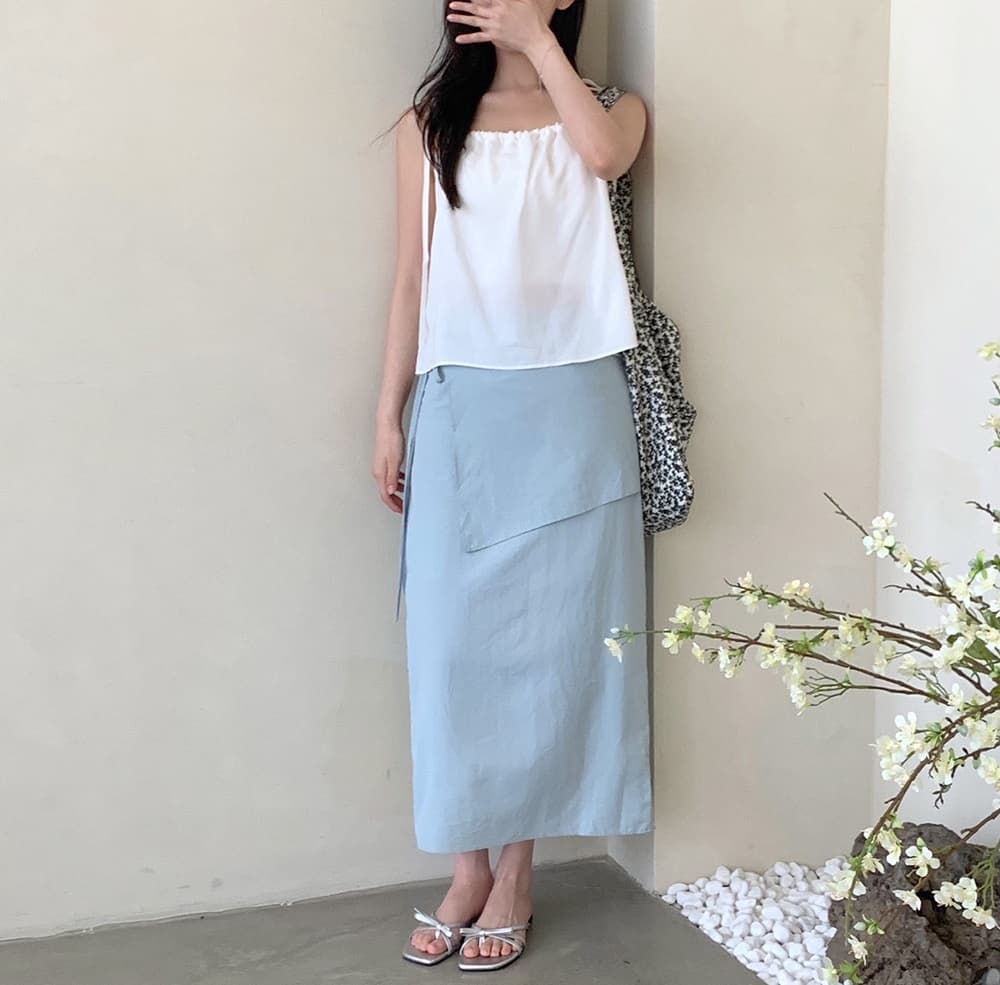 이른 가을 새로운 다용도 끈 트임 반신 스커트 상세 이미지 53