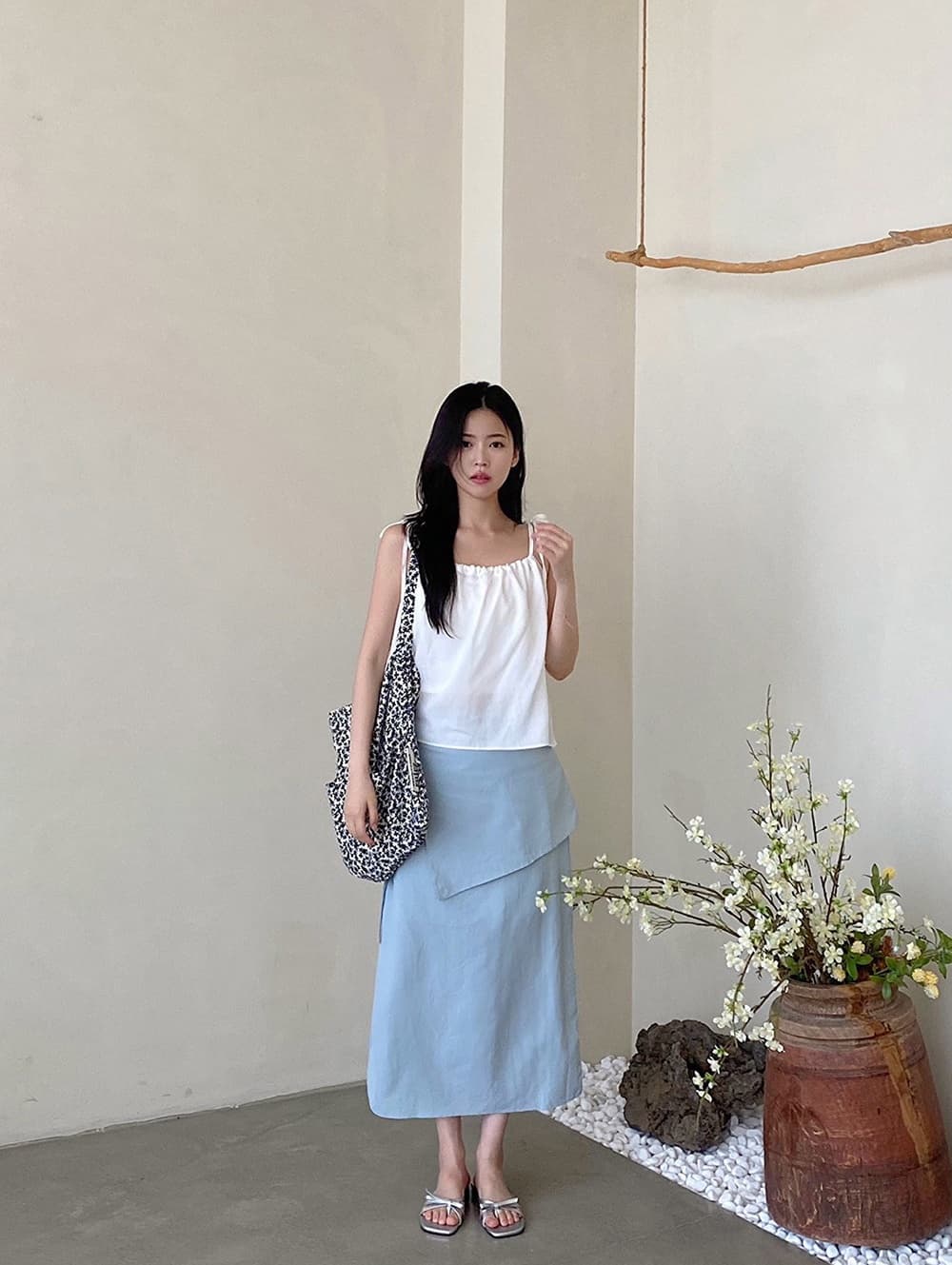 이른 가을 새로운 다용도 끈 트임 반신 스커트 상세 이미지 61
