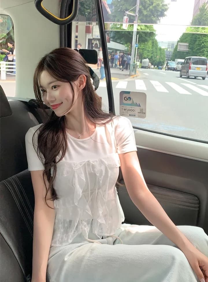 여름 새로운 프랑스식 레이스 스택 착용 캐미솔 상세 이미지 16