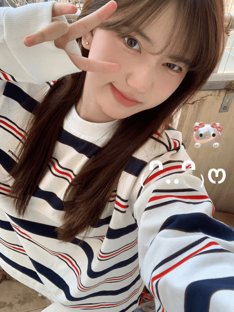 원본 형세 천 스트라이프 생방송 품질 라운드 넥 맨위 여성 의류 상세 이미지 1