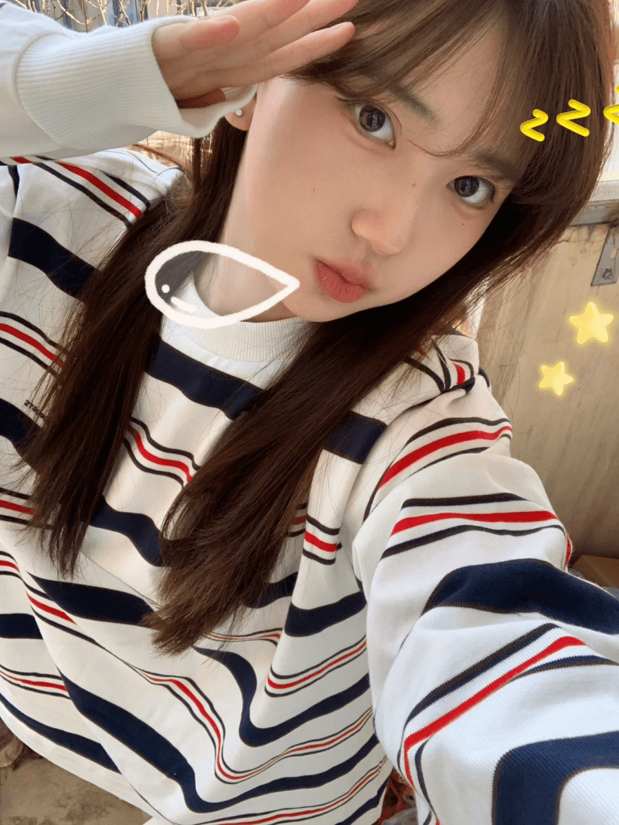 원본 형세 천 스트라이프 생방송 품질 라운드 넥 맨위 여성 의류 상세 이미지 3