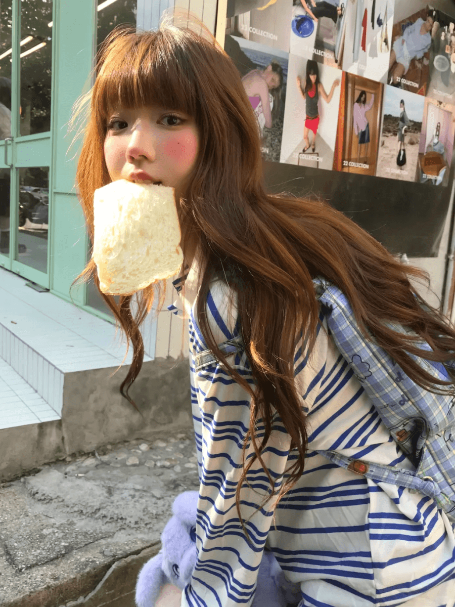 원본 형세 천 POLO 칼라 스트라이프 생방송 품질 라운드 넥 맨위 여성 의류 이미지 4