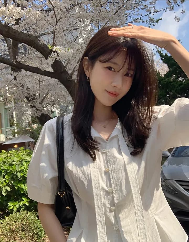 한국 스타일 디자인 센스 레이스업 싱글 줄 버튼 셔츠 상세 이미지 37