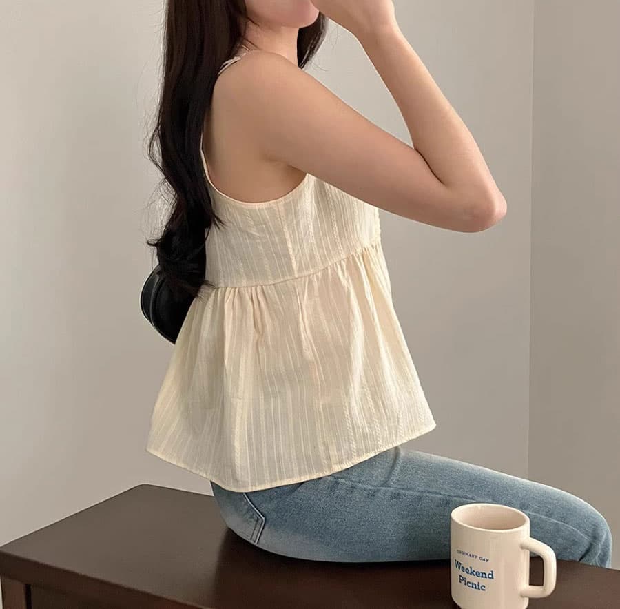 순수한 욕망 레이스 V넥 캐미솔 인사이드 가져 가라. 여름 새로운 루즈핏 슬림해 보이는 다용도 외출용 맨위 상세 이미지 22