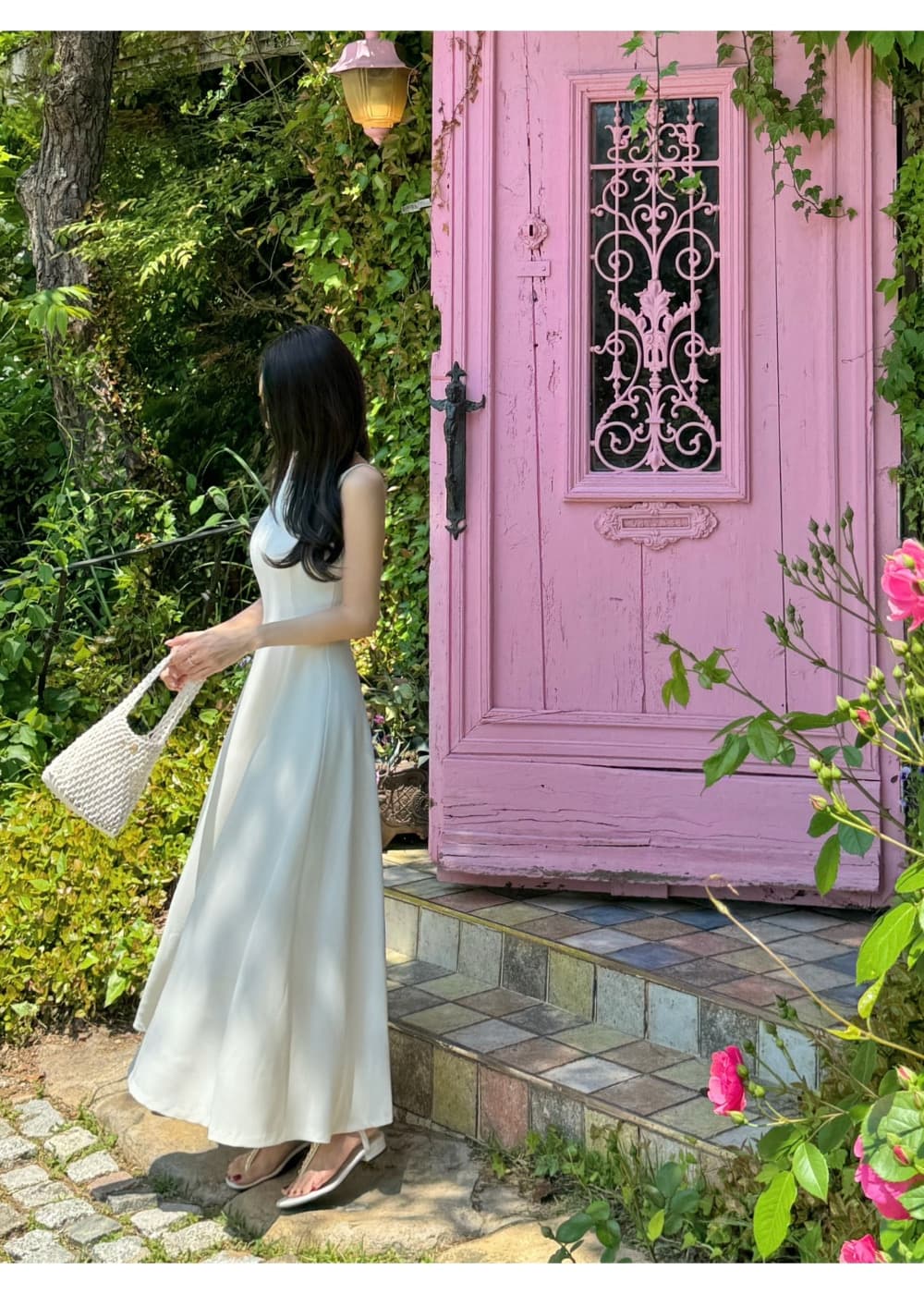 고급 디자인 센스 민소매 롱 코트 드레스 어깨끈 수 있습니다. 조정 상세 이미지 29