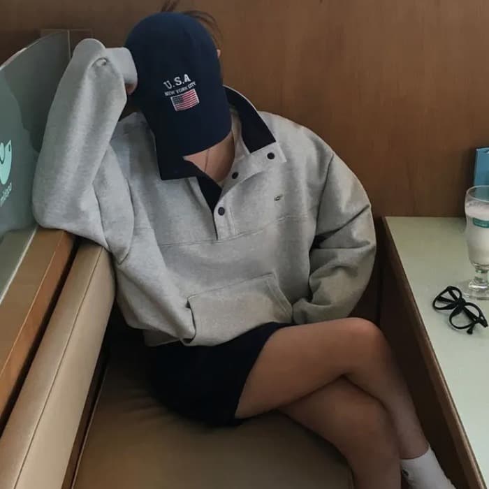 가을 겨울 털이 있는 털이 있는 반 개방 단추 스탠드 칼라 후드티 맨위
