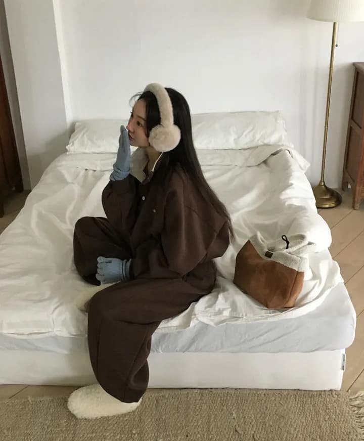 가을 겨울 털이 있는 털이 있는 반 개방 단추 스탠드 칼라 후드티 맨위 상세 이미지 28