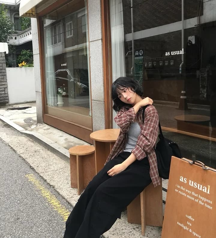 레트로 미니멀리즘 루즈핏 긴팔 셔츠 맨위 상세 이미지 13