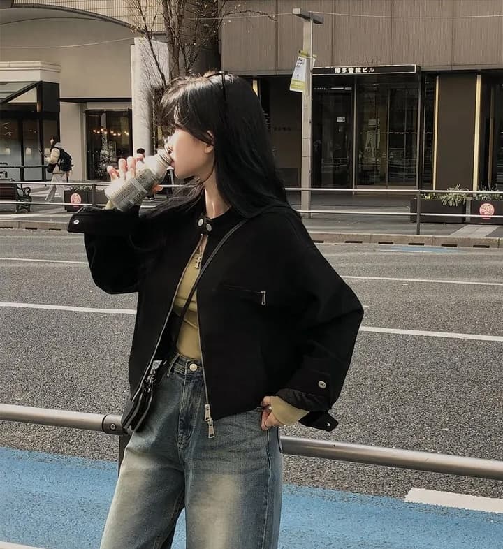 가을 의상 새로운 플러시 가죽 쇼트 스타일 오토바이 재킷 재킷 맨위 상세 이미지 10