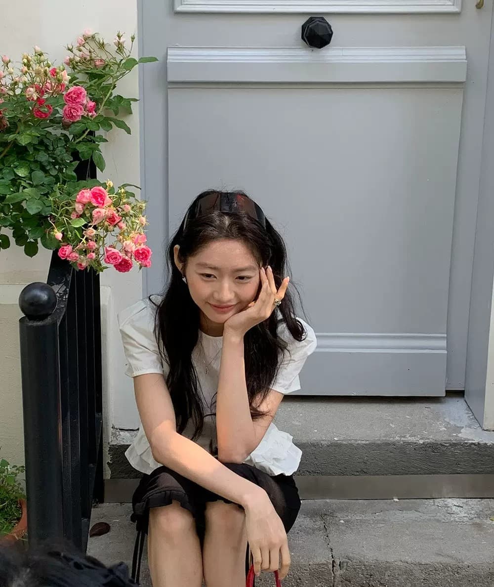 한 부서 품격 소녀 부서 이중층 꽃밭 측면 거품 소매 오픈 가디건 반팔 셔츠 상세 이미지 21